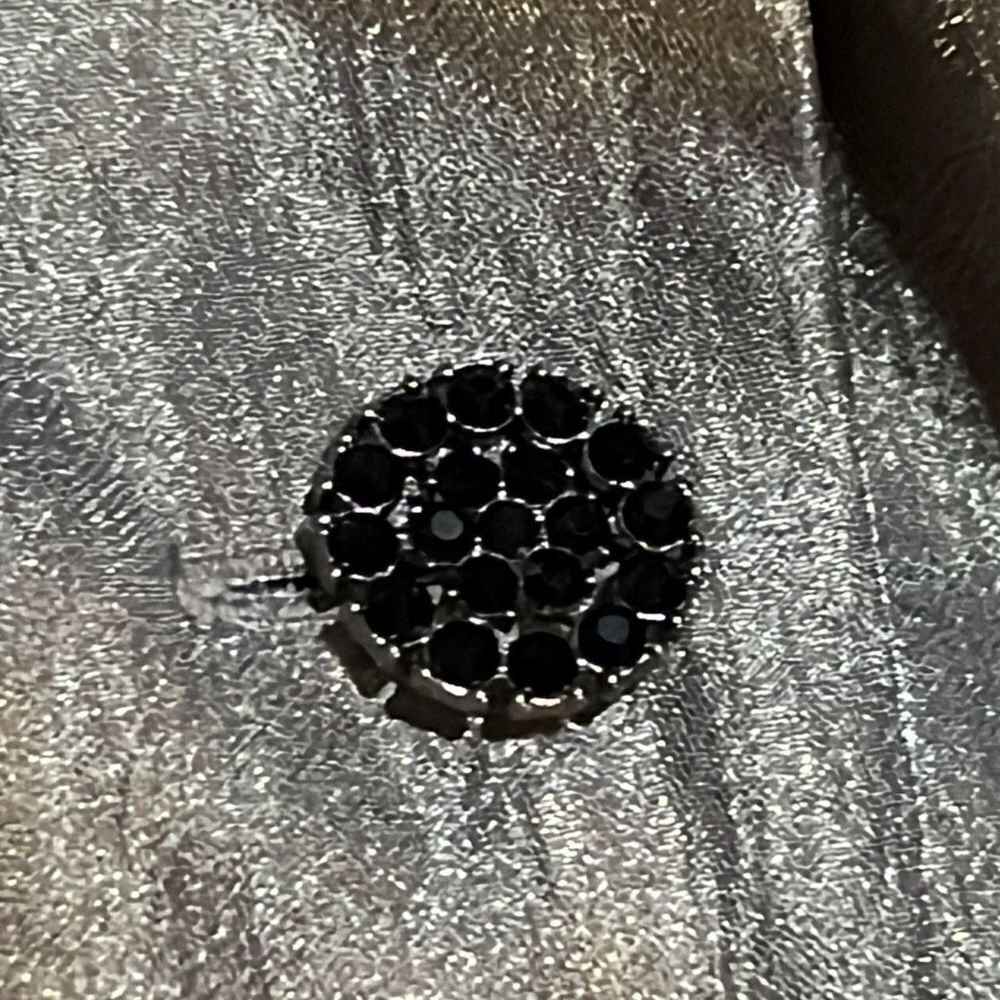 New Adrianna Papell Victorian Ruffled Metallic Gold Evening Dress Topper Women - Picture 4 of 7